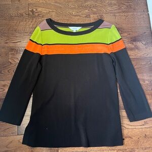 Misook color block top. Size S. Oversized
